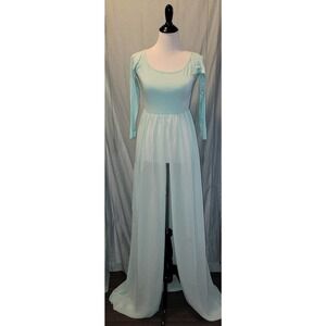 NWOT Teal maternity photo shoot maxi dress